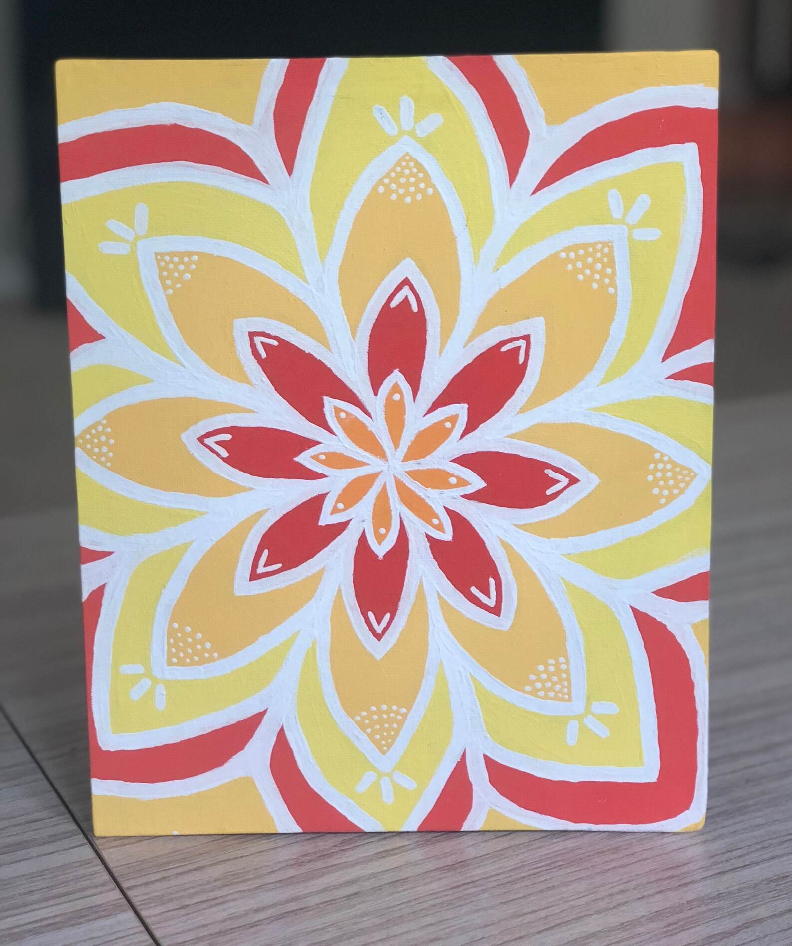 Mandala Painting on Canvas, Mandala Wall Art, Mandala Acrylic, Mandala