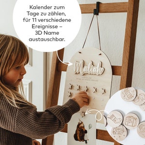 Calendario per il conto alla rovescia, giocattolo didattico Montessori, conteggio dei giorni, calendario personalizzato, regalo di compleanno, regalo per bambini, conteggio