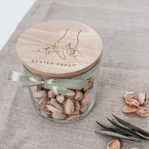 Storage jar for dad, personalized jar, gift for dad, sweet jar for dad, money gift, gift idea for birthday, Father&#39;s Day, Men&#39;s Day