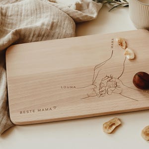 Cutting board Mother&#39;s Day, PERSONALIZED, wooden board, Mother&#39;s Day gift, personalized breakfast board, board, gift mother