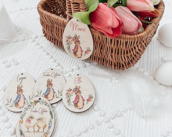 personalisierter Anhänger, Deko Ostern, Anhänger, Osterei Osteranhänger, Osterdeko, Holzschild, Geschenkeanhänger, Eiersuche, Geschenkoption