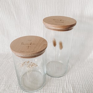 Vorratsglas, Taufe Geschenk, Glas personalisiert, Geschenk Kommunion, Kommunionsgeschenk Geldgeschenk, Geschenk Taufe, Deko Bild 5