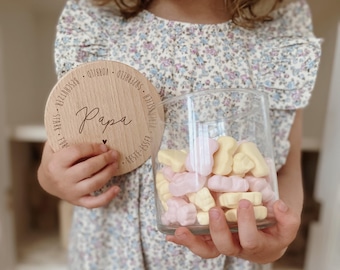 Tarro de almacenamiento personalizado para papá, regalo para papá, tarro de bocadillos para papá, regalo de dinero, idea de regalo para cumpleaños, Día del Padre, Día del Hombre