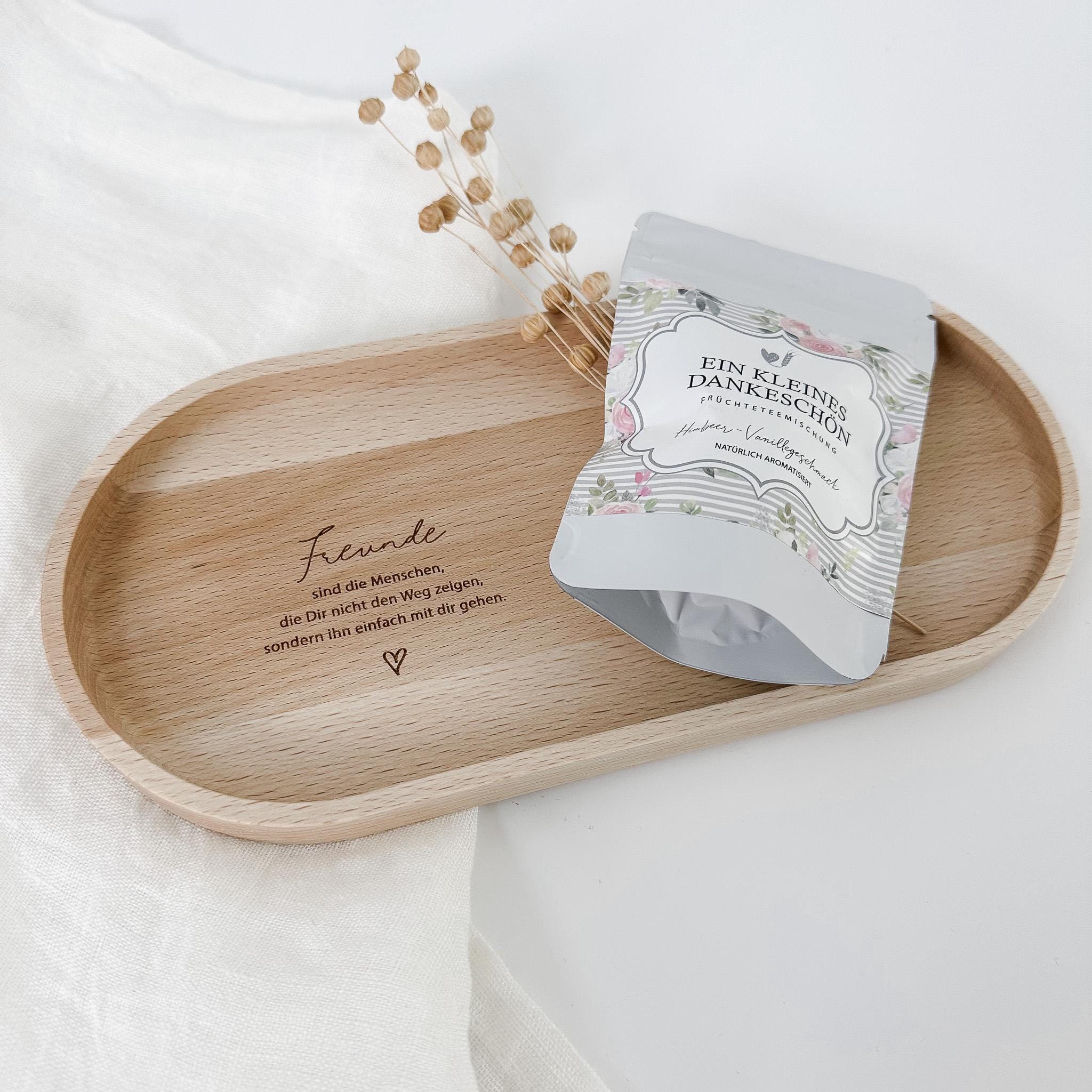 Vassoio In Legno Inciso 'Amicizia' - Regalo Personalizzato Per Migliore Amica, Compleanno, Natale, Portagioie O Decorazione