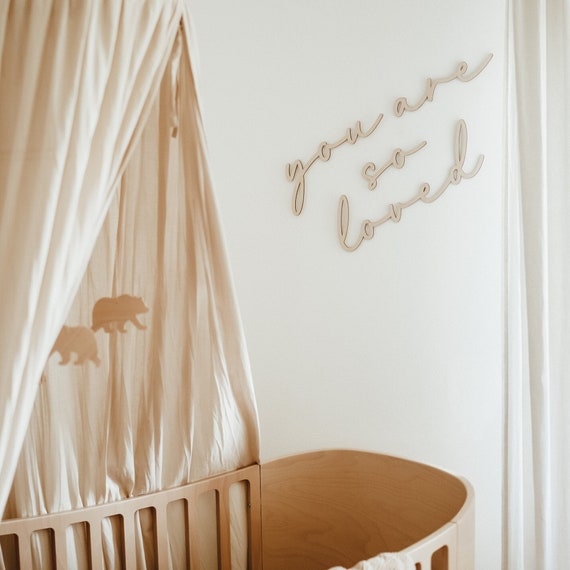DUXMNAMG Targa In Legno Per Cameretta Bambini - Cartello Scritta Amore 12,7x12,7 Cm, Decorazione Da Scrivania