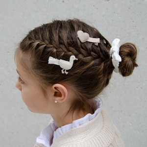 Haarspangen Gänse für Kinder, Kinderhaarspangen Tiermotiv, Haaraccessoires, Haarspangen für Kinder, Haaraccessoires, Haarclips image 1