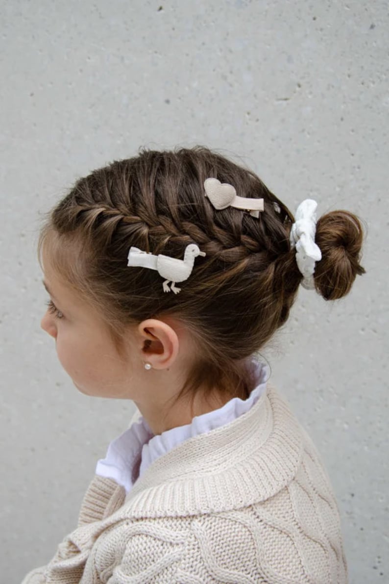 Haarspangen Gänse für Kinder, Kinderhaarspangen Tiermotiv, Haaraccessoires, Haarspangen für Kinder, Haaraccessoires, Haarclips image 1