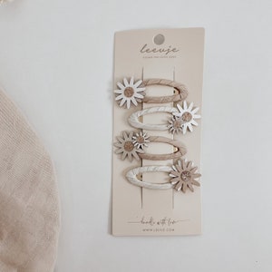 Kinder Haarspangen Blumen DAISIES CLIPS, Kinder Accessoires, Haarclips für Kinder, Daisie Blume image 5