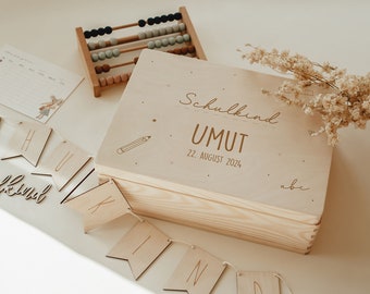Coffret en bois personnalisé, cadeau de rentrée scolaire, cadeau pour enfant, cadeau pour la rentrée des classes