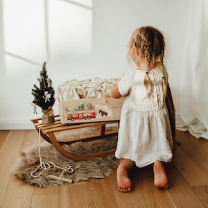 Scatola dell'Avvento personalizzata, Calendario dell'Avvento con decorazioni natalizie da riempire, Calendario dell'Avvento per il Natale dei bambini, scatola di legno personalizzata