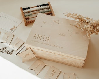 Coffret en bois personnalisé, école, rentrée scolaire, coffret à souvenirs personnalisé, cadeau de rentrée scolaire