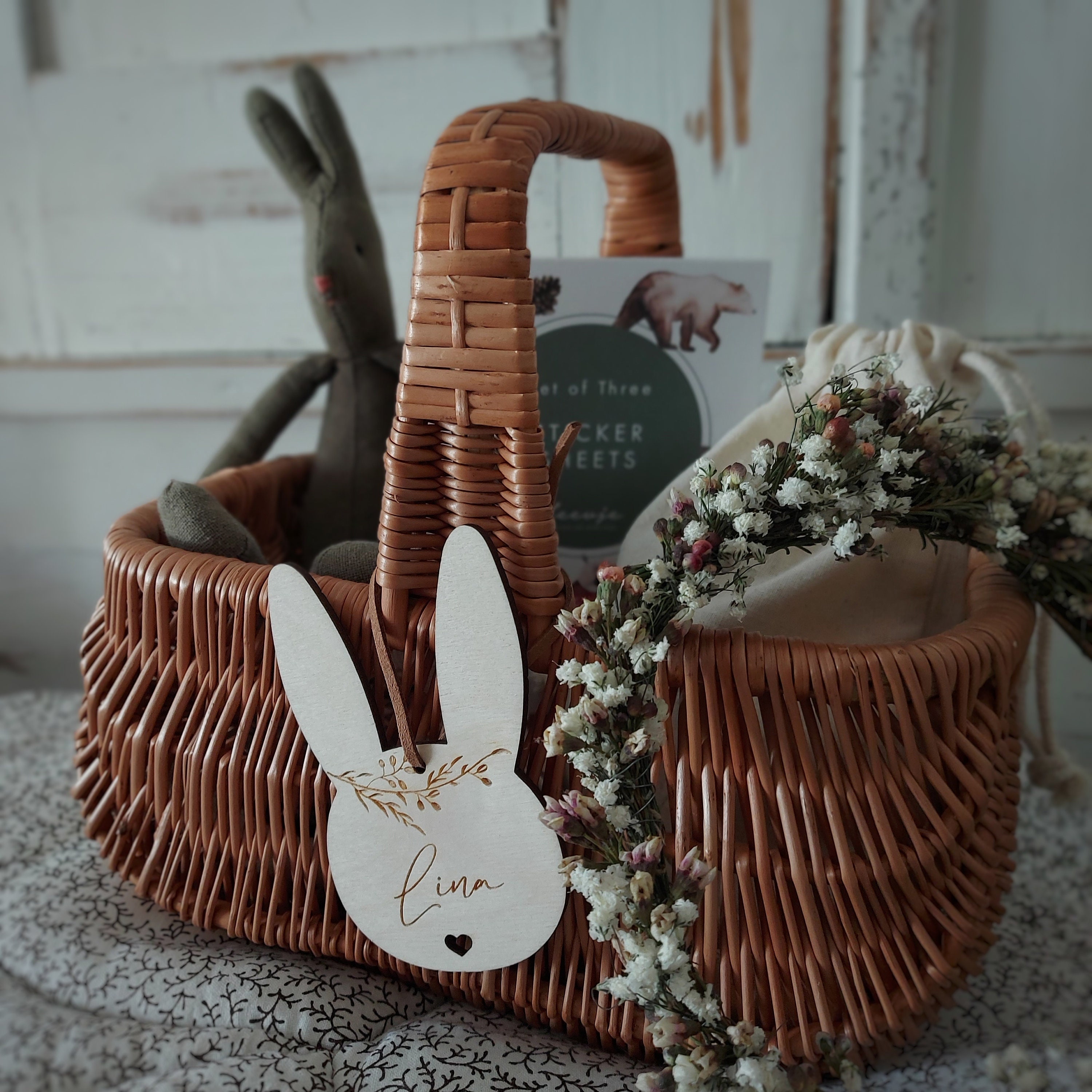 Weidenkorb Mit Henkel 21x9cm - Natur Körbchen Für Ostern Hochzeit Blumen