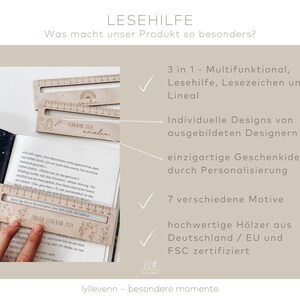 K&ouml;nnte beinhalten: Ein Holzlineal mit floralem Design und dem Text "Endlich Schulkind 2023". Das Lineal ist ein multifunktionales Werkzeug, das als Lesezeichen, Lineal und Lesehilfe verwendet werden kann. Es ist aus hochwertigem Holz aus Deutschland und der EU hergestellt und FSC-zertifiziert.