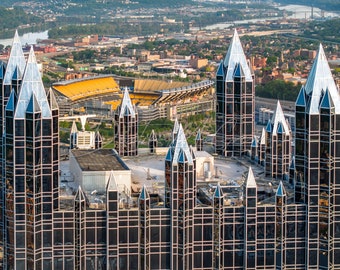 Pittsburgh Aerial Photo - PPG Place and Acrisure Stadium (Heinz Field)