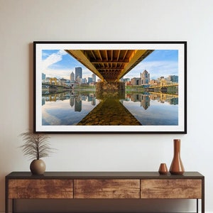 Pittsburgh Skyline Photo Print - Under the Andy Warhol Bridge