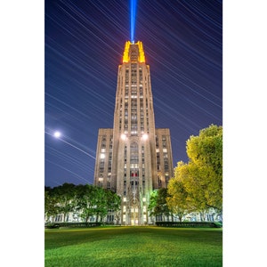 Cathedral of Learning Star Trails Photo Print - University of Pittsburgh
