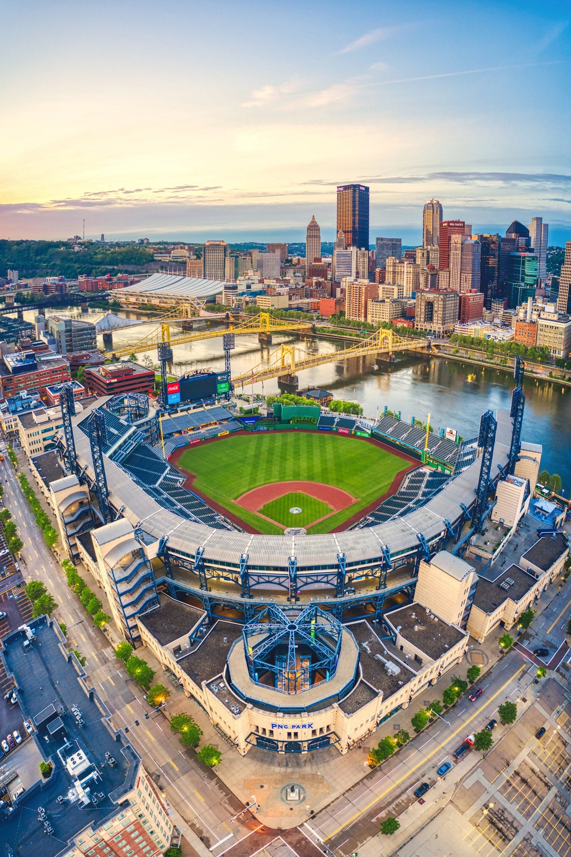 Photo of PNC Park and Pittsburgh Skyline Pittsburgh Pirates Etsy