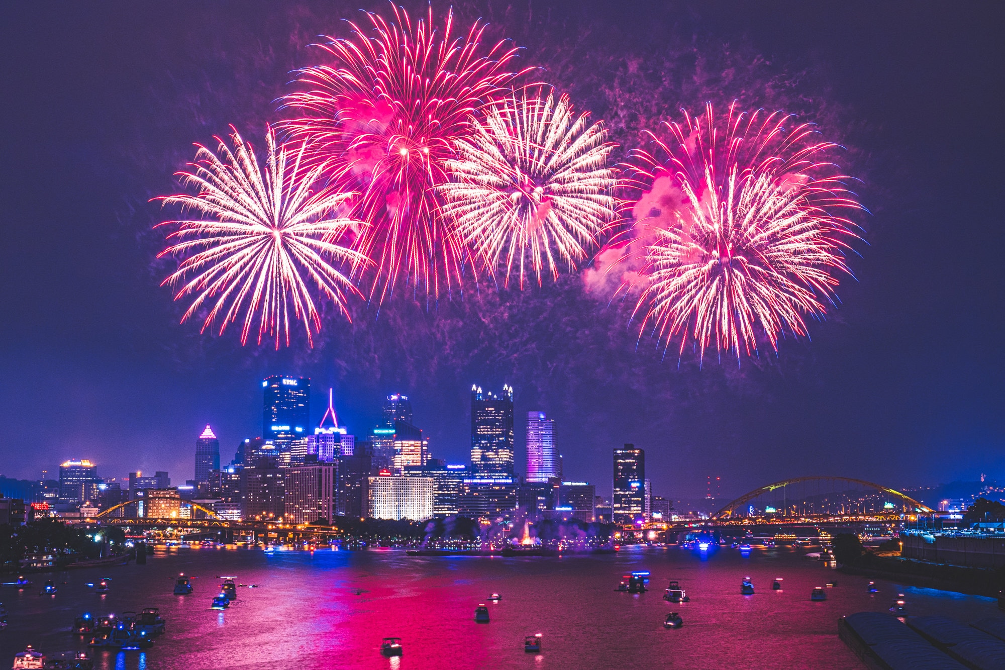 Pittsburgh Fireworks Photo Pittsburgh Photo Pittsburgh Etsy
