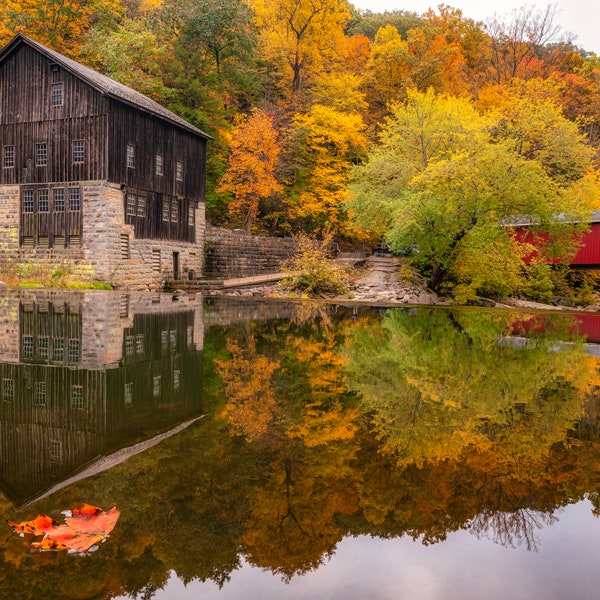 McConnells Mill Photo Print - McConnells Mill Fall Foliage - McConnells Mill State Park, PA