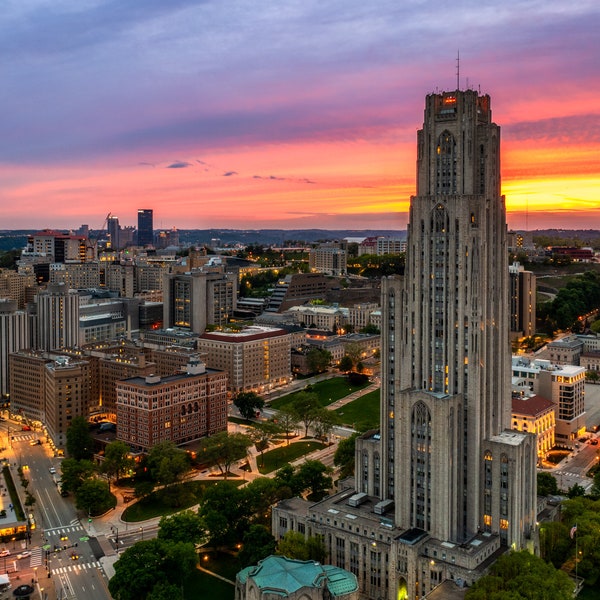 Cathedral of Learning Sunset Photo