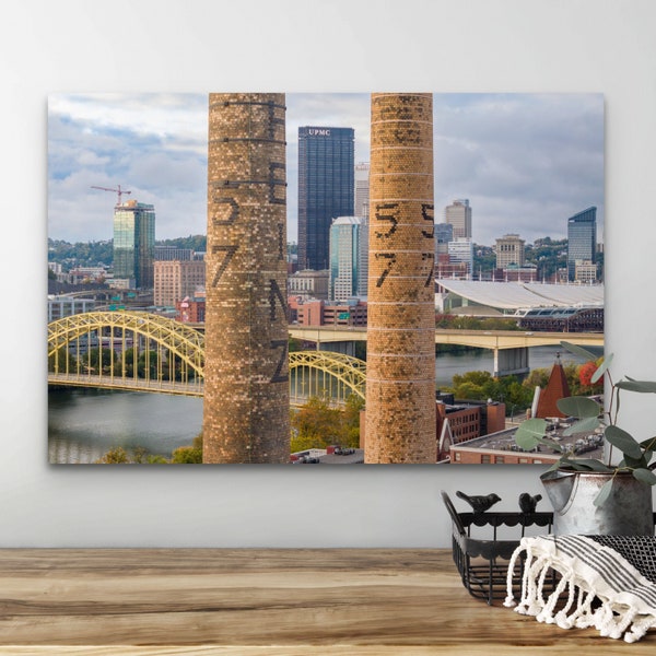 Photo of the Heinz 57 Smoke Stacks in Pittsburgh