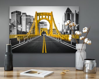 Photo of the Roberto Clemente Bridge in Pittsburgh