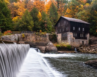 McConnells Mill Photo Print - McConnells Mill in Fall - McConnells Mill State Park, PA