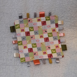 Baby Girl Barnyard Tag Blanket