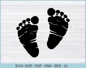 Download Free Baby Footprint Art Etsy SVG Cut Files