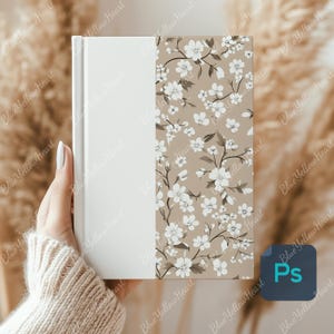 Hardcover Journal Mockup, Notebook Mock-up Canva, 6x8 Simple Book Cover Template Smart Object PSD, Printify Journal Mockups