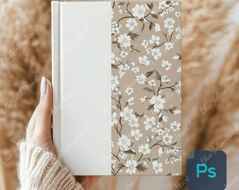 Hardcover Journal Mockup, Notebook Mockup Canva, 6x8 einfaches Buch Cover Vorlage Smart Objekt PSD, Printblech Mockups