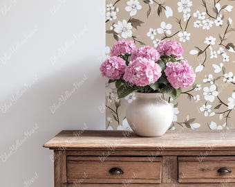 Wallpaper Mockup, Wall Mural PSD Template, Minimalist Room & Modern Boho Interior Wall Mock-up with Smart Object for Surface Pattern Design