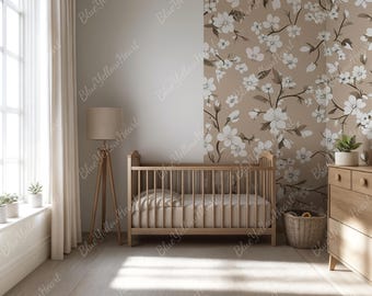 Nursery Wallpaper Mockup, Baby Room PSD Wall Mockup, Kids bedroom Mocks, Crib & Wallpaper Mockup, Interior Wall Mock-ups, Wall Decal Mock up