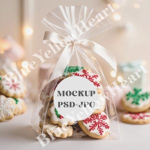 Round Tag Cookie Mockup, Macaron, White Sticker Label Mocks, You Stickers Template Mock-up, Favor Mockup, Mockup Christmas, PSD mocks