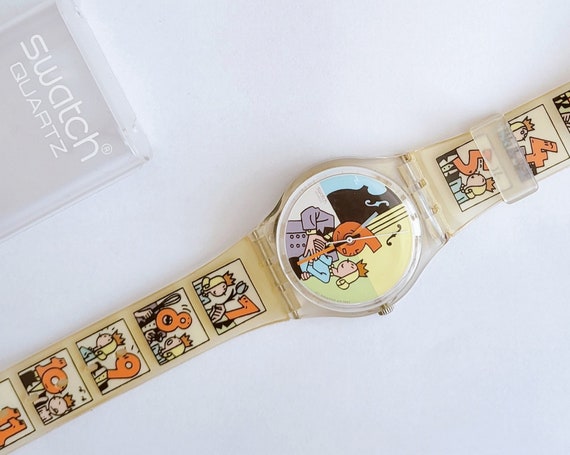 Swatch Watch Vintage Gent Dia Animado Limited Edition - Etsy