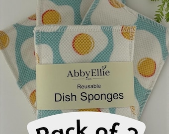 Éponge à vaisselle réutilisable zéro déchet Laveur de cuisine écologique et durable Éponge à vaisselle lavable en toile de jute cadeau pratique pour la maison