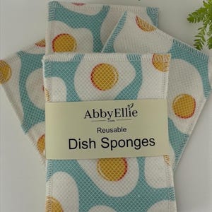 Reusable Dish Sponge Zero Waste Kitchen Scrubber Eco-friendly Sustainable Kitchen Washable Dish Sponge Burlap Practical Gift for Home Mom