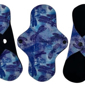 Reusable Cloth Menstrual Pads, ZORB Core,  Waterproof, Washable, Regular Flow, Overnight Heavy Flow, Postpartum, Incontinence Pads - 6 Sizes
