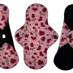 Reusable Cloth Menstrual Pads, ZORB Core,  Waterproof, Washable, Regular Flow, Overnight Heavy Flow, Postpartum, Incontinence Pads - 6 Sizes