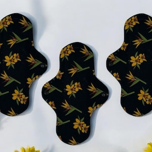 Reusable Cloth Menstrual Pads, ZORB Core,  Waterproof, Washable, Regular Flow, Overnight Heavy Flow, Postpartum, Incontinence Pads - 6 Sizes