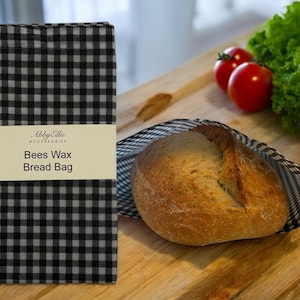 Beeswax Bread Bag | Extra Large 12.5” x 16.5” Reusable Food Pouch | Food Storage | Green Living |Eco Friendly Kitchen Sustainable Zero Waste