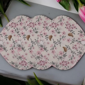 Cloth Panty Liners with Wings & Snaps | Soft and Breathable | 100% Cotton Flannel Pantyliners | Every Day Pad | Light Flow | Optional PUL