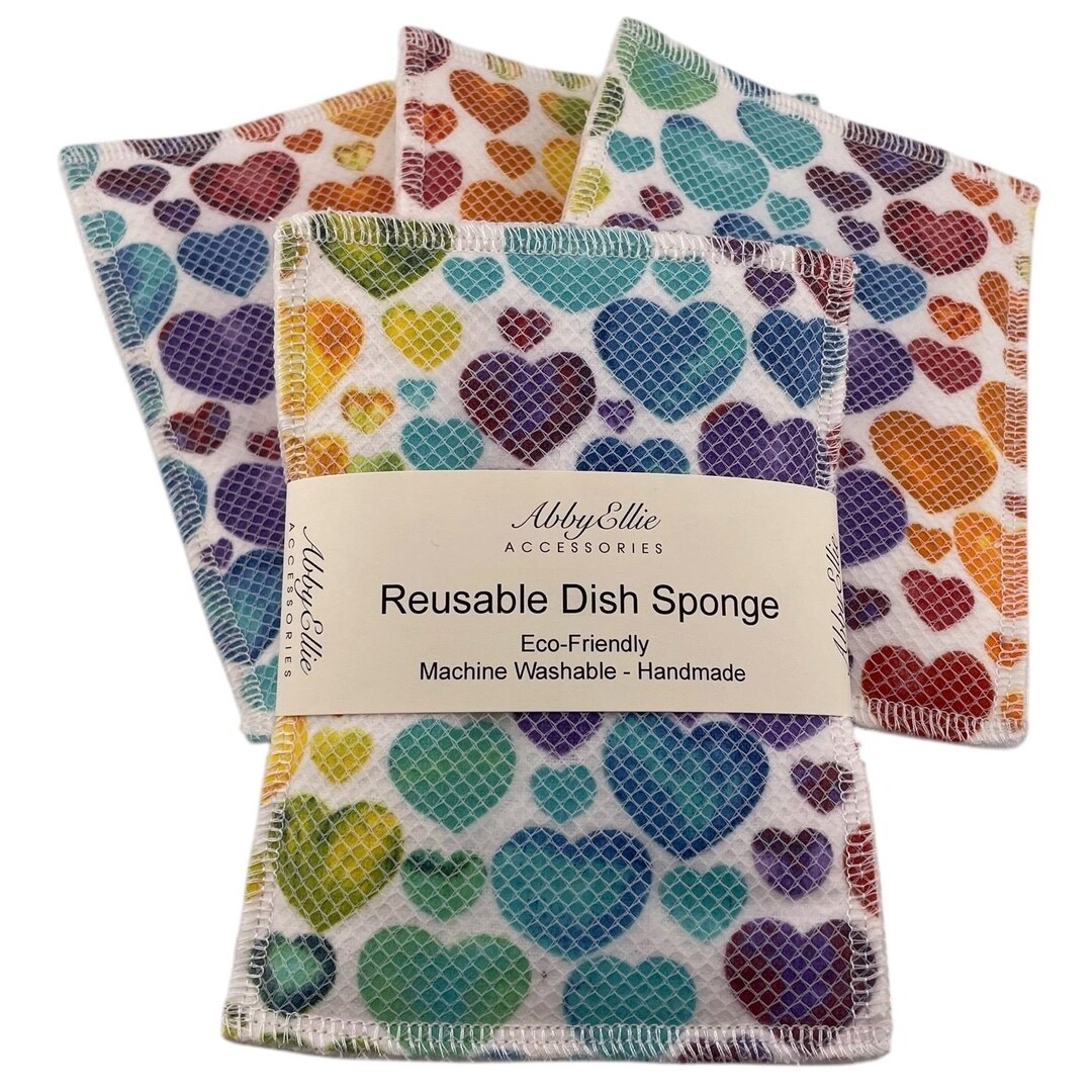 Reusable Dish Sponge Zero Waste Kitchen Eco-friendly Dish Scrubber ...