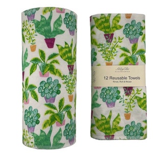 Paperless “Paper” Towels 12- 10”x14” 1- ply / Eco-friendly Kitchen/Paperless Kitchen/ Reusable Cloth Towels Zero Waste Napkins