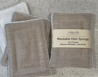 Washable Reusable Dish sponge, Zero waste, Eco-friendly, Kitchen Scrubber Sustainable Zero Waste Practical Gift for Home Mom Friend Coworker