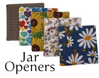Jar Openers, Lid Grippers, Rubber Canning Jar Opener, Kitchen Gadget, Great Gift Idea: Hostess, Housewarming, Senior Citizen with Arthritis