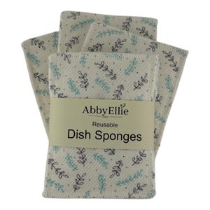 Reusable Dish Sponges – 3 Pack | Washable Eco-Friendly Kitchen Scrubber | Zero Waste Gift for Mom, Friends, Home, Teacher, Hostess