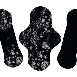 Reusable Cloth Menstrual Pads, ZORB Core,  Waterproof, Washable, Regular Flow, Overnight Heavy Flow, Postpartum, Incontinence Pads - 6 Sizes