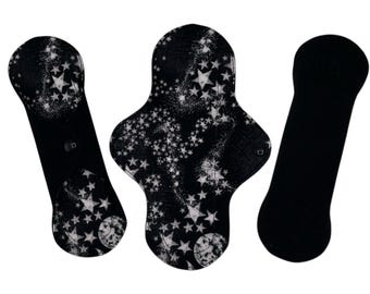 Reusable Cloth Menstrual Pads, ZORB Core,  Waterproof, Washable, Regular Flow, Overnight Heavy Flow, Postpartum, Incontinence Pads - 6 Sizes