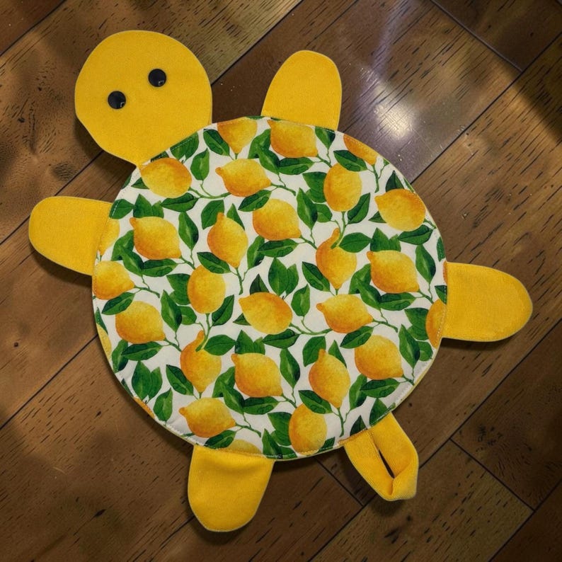Floor Turtle Spill Mop – Reusable Terry Cloth Turtle – Handmade Eco ...